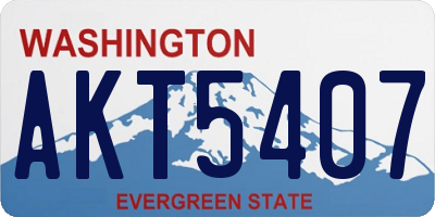WA license plate AKT5407