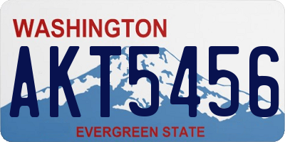 WA license plate AKT5456