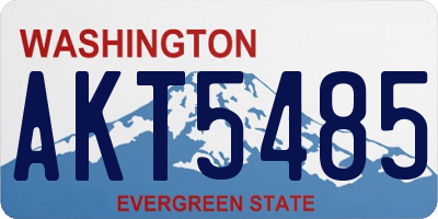 WA license plate AKT5485