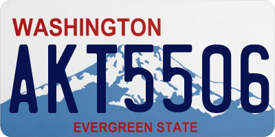 WA license plate AKT5506