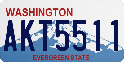 WA license plate AKT5511