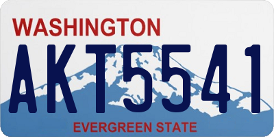 WA license plate AKT5541