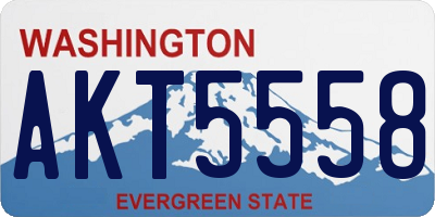 WA license plate AKT5558