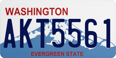 WA license plate AKT5561
