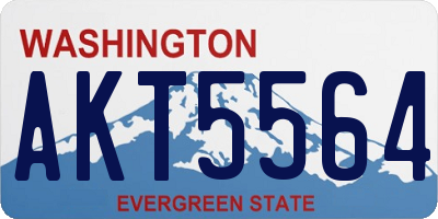 WA license plate AKT5564
