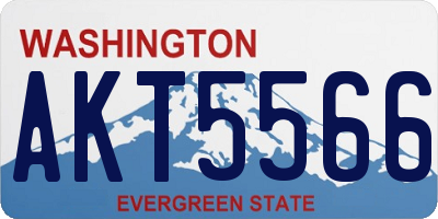 WA license plate AKT5566