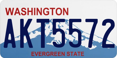 WA license plate AKT5572