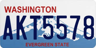 WA license plate AKT5578