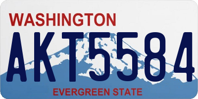 WA license plate AKT5584