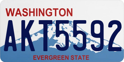 WA license plate AKT5592