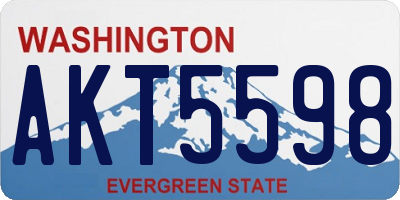 WA license plate AKT5598
