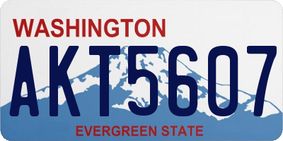 WA license plate AKT5607