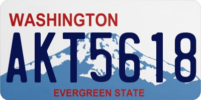 WA license plate AKT5618