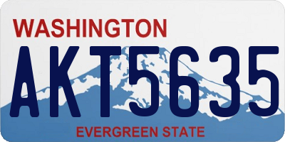 WA license plate AKT5635