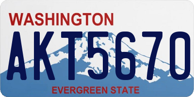 WA license plate AKT5670