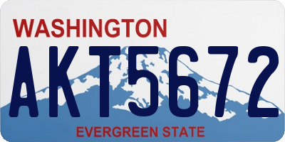WA license plate AKT5672