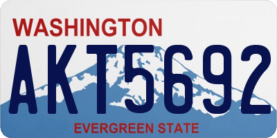 WA license plate AKT5692