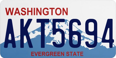WA license plate AKT5694