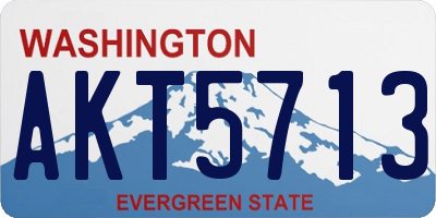 WA license plate AKT5713