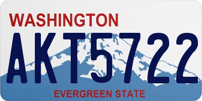 WA license plate AKT5722