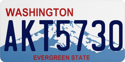 WA license plate AKT5730