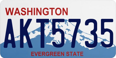 WA license plate AKT5735
