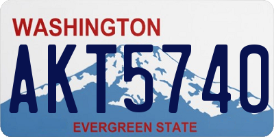WA license plate AKT5740