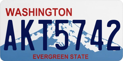 WA license plate AKT5742
