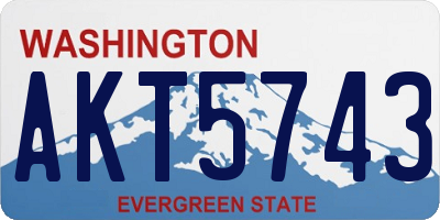 WA license plate AKT5743