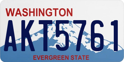 WA license plate AKT5761