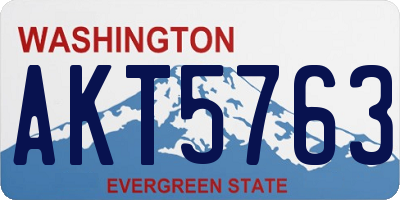 WA license plate AKT5763