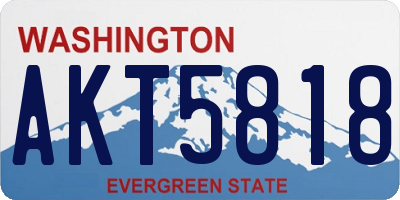 WA license plate AKT5818