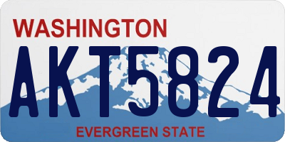 WA license plate AKT5824