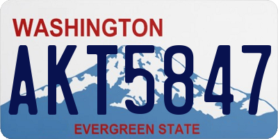 WA license plate AKT5847