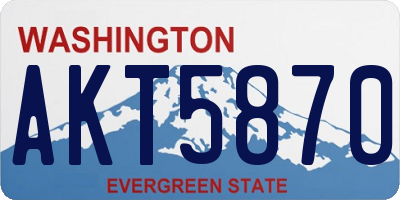 WA license plate AKT5870