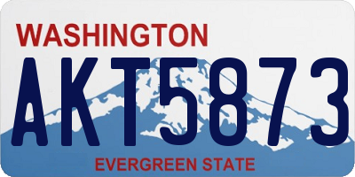 WA license plate AKT5873