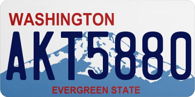 WA license plate AKT5880