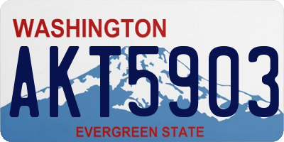 WA license plate AKT5903