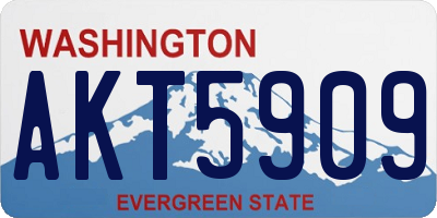 WA license plate AKT5909