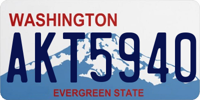 WA license plate AKT5940