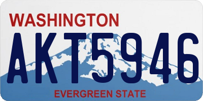 WA license plate AKT5946