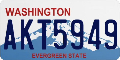 WA license plate AKT5949
