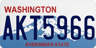 WA license plate AKT5966
