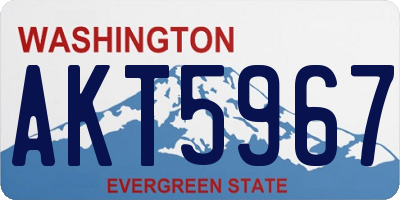 WA license plate AKT5967