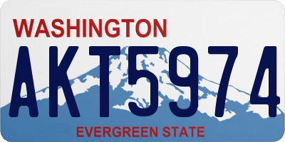 WA license plate AKT5974