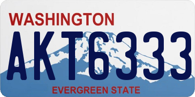 WA license plate AKT6333