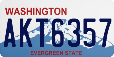 WA license plate AKT6357