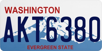 WA license plate AKT6380
