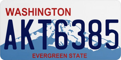WA license plate AKT6385