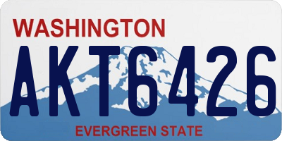 WA license plate AKT6426